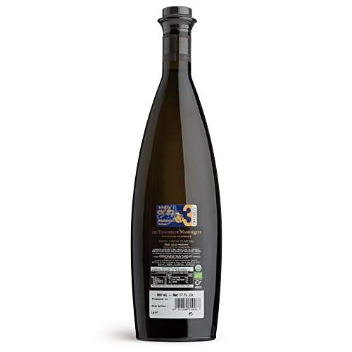 Les Terroirs de Marrakech Organic Olive Oil Extra Virgin, 17 fl oz | Premium Moroccan EVOO for Salads and Bread Dipping, Carbon Neutral, Smooth & Polyphenol-Rich, Trusted By Award-Winning Chefs