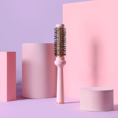 Magic Curling Round Brush (1 Inch) - Non-electronic, Self-Standing Round Brush, Great Blowout, Ceramic Coated Barrel, Quick Styling