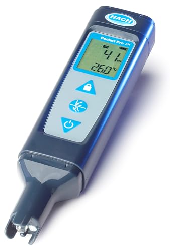Hach Pocket Pro pH Tester, pH and Temp Testing, 9531000 | pH Meter for Water Analysis, Large LCD Screen, Replaceable Batteries, Built-in Diagnostics