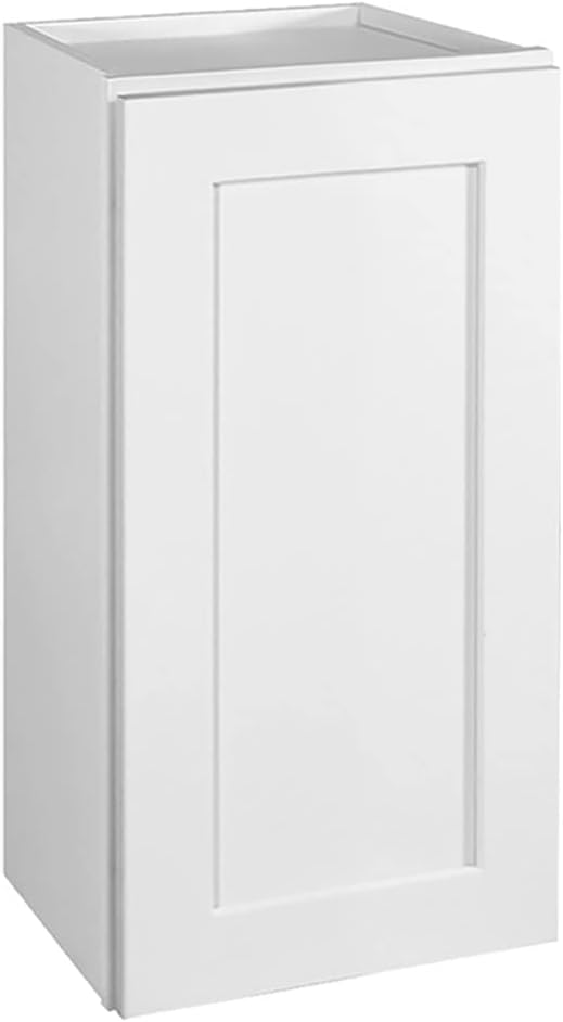 Design House Brookings Kitchen Wall Cabinet, 12", White | Adjustable Shelves, Adjustable Hinges, Wall Mount, Contemporary/Modern, Wood, Kitchen, 561530