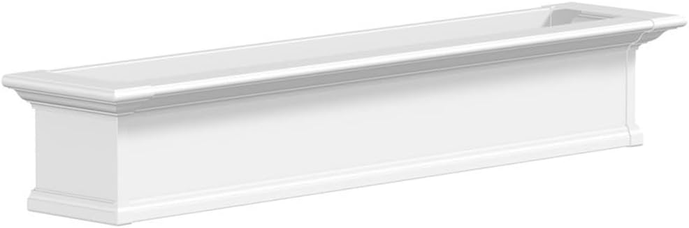 Mayne Yorkshire 5ft Weatherproof Traditional Vinyl Window Box in White