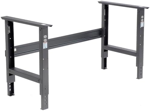 Global Industrial Adjustable Height Workbench C-Channel Leg, 60" W x 30" D