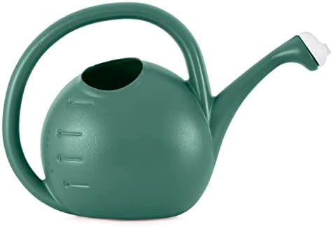 2-Gallon Premium Plastic Rosette Watering Can - The HC Companies 11"x21"x13.75" in Evergreen Color