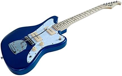 Monoprice Indio Series, 6-String Offset DLX Plus Alder Electric Guitar - Right Handed, With Gig Bag, Blue, OS40