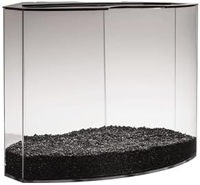 GloFish Crescent aquarium Kit 3 Gallons, Includes Hidden Blue LED Light And Internal Filter