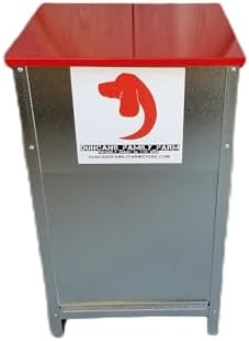 Duncan's Dog Feeder - Galvanized Metal Pet Food Station for Outdoor or Indoor Use - Automatic Gravity Self Feeding Dispenser for Small, Medium