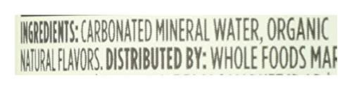 Whole Foods Market, Lemon Sparkling Mineral Water, 16.9 Fl Oz, 6 Count
