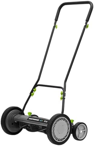 Earthwise 1715-16EW 16-Inch 7-Blade Push Reel Lawn Mower, Grey