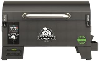 Pit Boss 150 Battery Powered Wood Pellet Grill & Smoker with Flame Broiler 256-Sq. In. Cooking Space, 180°F to 500°F Temperature Range