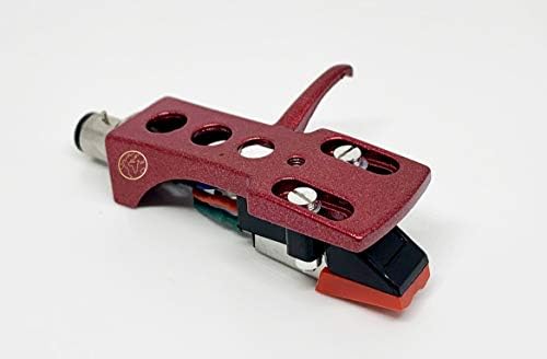 Red Headshell, mount, cartridge and stylus, elliptical needle for Numark TT100. TT200, TT500, TT1510, TT1529, TT1550, TT1520, TT1600, TT1610, TT1625