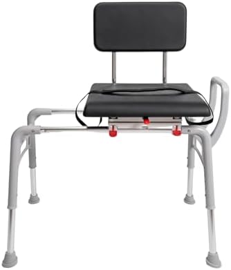 Tub Transfer Bench with Swivel Seat, for Elderly & Disabled, Standard | Eagle Health Supplies Sliding Shower Chair for Inside Shower, FSA/HSA eligible, Height Adjustable, 77662