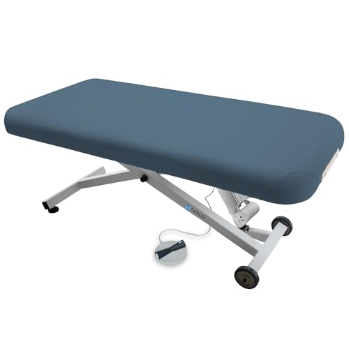 EarthLite Ellora Electric Lift Massage Table, Flat Table Top, Made in USA, 32" x 73, Black