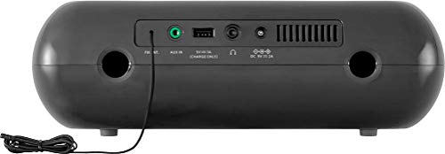 Sangean RCR-30 FM-RBDS/AM/Bluetooth/Aux-in Digital Tuning Clock Radio with USB Phone Charging and Sound Soother, Gray