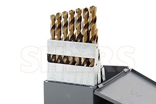 Shars 1/16-1/2", A-Z, #1-#60 M35 Cobalt Jobber Drill Set (115 PCS) 404-2203C L