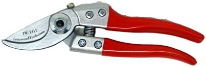 Ironwood Tool Company Quick Release, Never Fail Lock, Small 8” Bypass Pruner Cutter IW1412 with Sap Grove