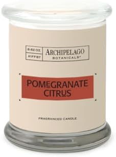 Archipelago Botanicals Bergamot Tobacco Soy Candle, 8.6 oz | Hand-Poured Premium Wax, Burns Approx. 60 Hours, Soy Candle in Glass Jar, 4.5 Inch