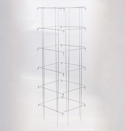Burpee Medium Heavy Gauge Tomato Cage | 3 Cages for Plant Support in Garden | 14" x 14" x 48" | Made in The USA| Grow Healthier