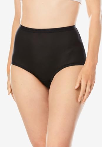 Comfort Choice Plus Size Full Coverage Nylon Brief 10-Pack