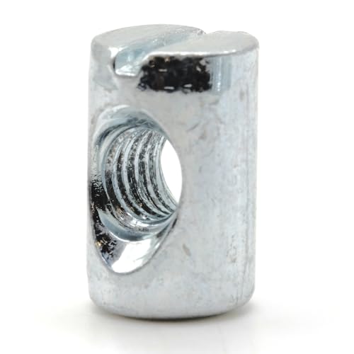 ReplacementScrews Cross Dowel Barrel Nuts Compatible with IKEA Part 104895 | (SLAKT Bed Frames, etc), Zinc Plated - Symmetric, Pack of 8