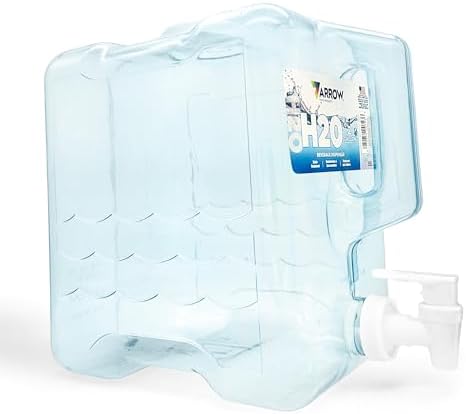 Arrow Home Products 2 Gallon Drink Dispenser for Fridge - Plastic Beverage Dispenser with Spigot for Easy Dispensing - BPA Free Plastic - Convenient