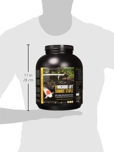 MICROBE-LIFT MLLSSXL Summer Staple Floating Fish Food Pellets for Ponds, Water Gardens, and Fountains, for Live Goldfish and Koi, 14 Pounds