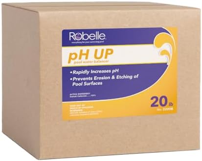 Robelle 25-Pounds Premium pH Up for Swimming Pools | 100% Sodium Carbonate, Raises pH, pH Increaser, Easy To Use, Works Fast