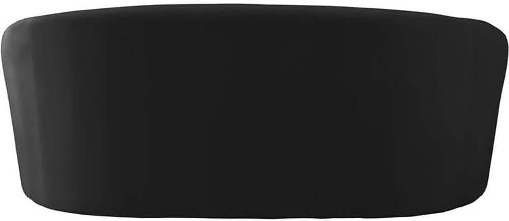 Meridian Furniture 610Black-L Riley Collection Modern | Contemporary Velvet Upholstered Loveseat with Rounded Contemporary Design, Black