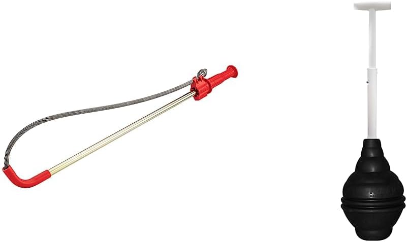 RIDGID 59787 Model K-3 Toilet Auger with Unclogging 3-Foot Snake and Bulb Head