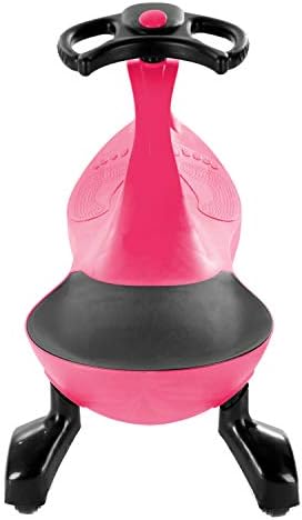 Wiggle Car Ride On Toy - No Batteries, Gears or Pedals - Twist, Swivel, Go - Outdoor Ride Ons for Kids 3 Years and Up by Lil' Rider (Hot Pink)