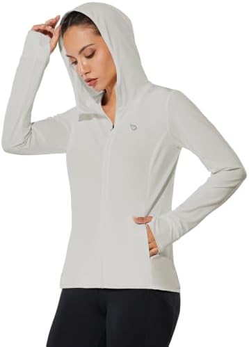 baleaf Women's Sun Protection Hoodie Jacket UPF 50+ Full Zip with Pocket
