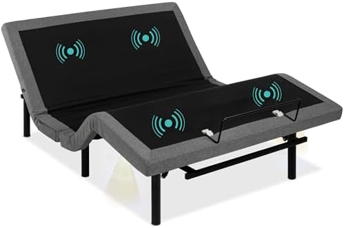 Best Choice Products Ergonomic Twin XL Size Adjustable Bed Frame, Electric Base w/Wireless Remote Control, Nightlight, Massager, 2 USB Ports
