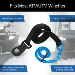 Tusk Plow Lift Strap for ATV/UTV Winch 94 Inch Length Heavy Duty Snow Plow Lift Strap, 3,200lbs