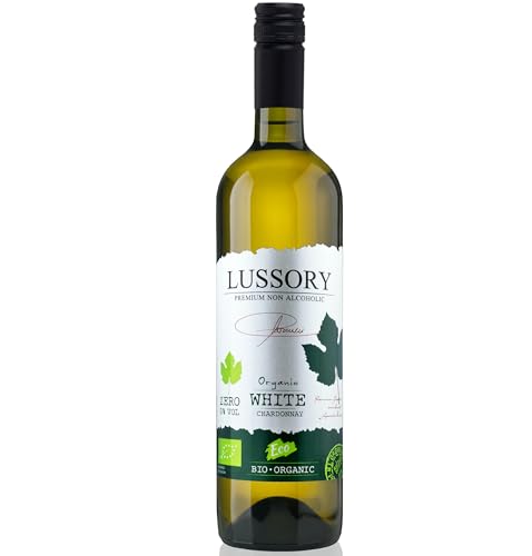 Lussory Organic Merlot Dealcoholized 0.0% Non Alcoholic Wine Red From Spain, Low Calories, Organic, Vegan (750ml, 1 Bottle)