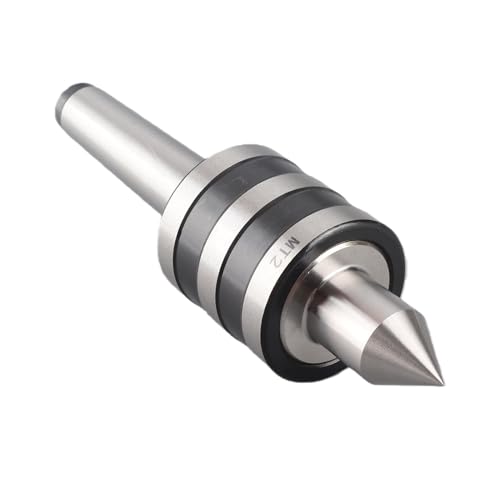 MT2 Live Revolving Center for Lathe Tailstock Machine | Bearing Steel, 55-60HRC Pointed Part 45-50HRC Main Part Quenching Hardness, 0.01 Accuracy