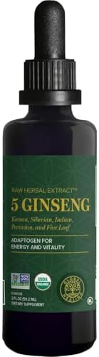 Organic Panax Ginseng Extract & Supplement, Korean Red Ginseng (2 Oz)