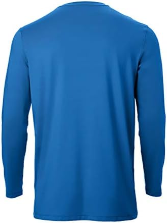 Arctic Cool Men’s Crew Neck Instant Cooling Pocket Workwear Moisture Wicking Performance UPF 50+ Sun Protection Long Sleeve Shirt | Lightweight