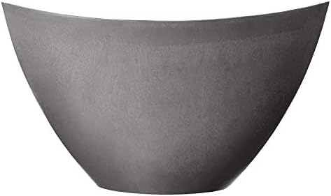 Arcadia Garden Products PSW Pot Collection YB41C Plastic/Stone/Wood Composite Curved Planter Pot – No Drainage Hole (Drillable), for Indoor and Outdoor Plants and Gardens, 16-inch, Chocolate