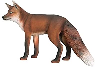 Design Toscano Simon The Woodland Fox Indoor/Outdoor Garden Statue for Patio, Pool or Lawn, 18 Inch Tall, Cast Stone Resin, Red Orange Paint