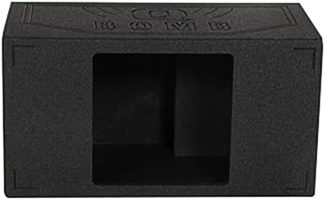 QPower QBOMB Single 12-Inch Speaker Box – Side-Ported Design with Black Bed Liner – Compatible with Kicker L7 Subwoofer