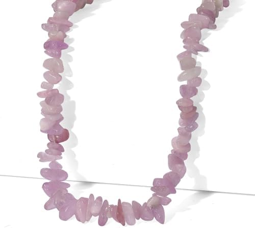 Kunzite 300.00 ctw Chips Necklace 24 Inches