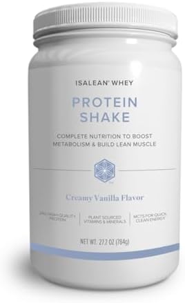 IsaLean Protein Shake - Complete Nutrition for Maintaining Healthy Weight & Lean Muscle Growth Enhanced with MCT Oil - 24 Vitamins & Minerals - 28.1 oz - 14 Meal Canister - Creamy Chocolate