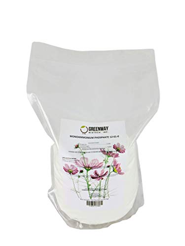 Greenway Biotech, Inc. Monoammonium Phosphate Fertilizer 12-61-0 Contains 12% Nitrogen and 61% Phosphorus- The Ultimate Plant Growth and Blooming Enhancer for Hydroponics and Soil Use - 10 Pounds