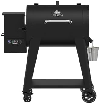 Pit Boss 500 FB2 Series Wood Pellet Grill & Smoker with Flame Broiler and LCD Digital Controller, 518-Sq. In. Cooking Space, 180°F to 500°F Temperature Range, Meat Probe, 5 lb. Pellet Hopper, Black