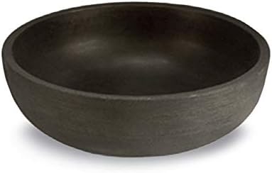 Crescent Garden Orinoco Planter Bowl – Double-Walled Resin Pot for Succulents, Flowers Without Drain Hole - 21" W x 8.25" H (Weathered Concrete)
