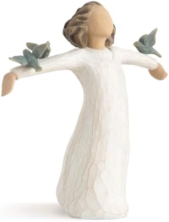 Willow Tree Happiness, Sculpted Hand-Painted Figure | Cast from a Susan Lordi Original Carving, Meaningful Keepsake Gift for Loved Ones, Display on Shelf, Table or Mantel