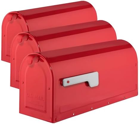 ARCHITECTURAL MAILBOXES 7600P-10 MB1 Mailbox, Medium, Pewter | Galvanized steel build for outside with rust-resistant powder-coat finish and a magnetic door closure. USPS approved.