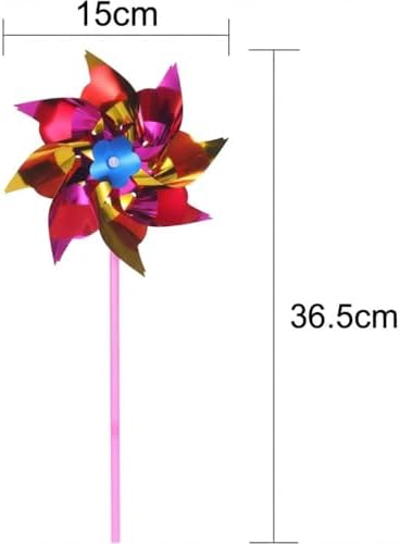 50 Pcs Plastic Rainbow Pinwheel for Kid Party Pinwheels DIY Lawn Windmill Set for Teenagers Toy Garden Party Lawn Decor