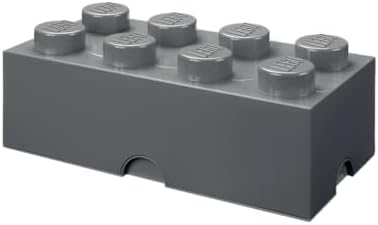 LEGO Storage Brick 8 12.1 L Storage Box with Lid Pink | Durable PVC-free plastic container for bricks, toys and clothes. Compatible with LEGO Brick Drawers and other 8-stud bins