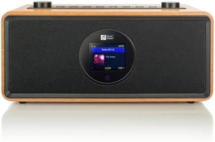 Ocean Digital WR-860 FM Wi-Fi Internet Radio with Stereo Speakers, Alarm Clock, Sleep Timer, Line Out, Aux in, Stress Relief, Relaxation and Sleep Aid