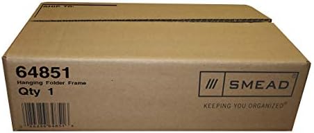 Smead Hanging File Folder Frames, Adjustable, 13” W x 9.25” H x 16”-24” L, White and Silver, Letter Size (64851) (White and Si)